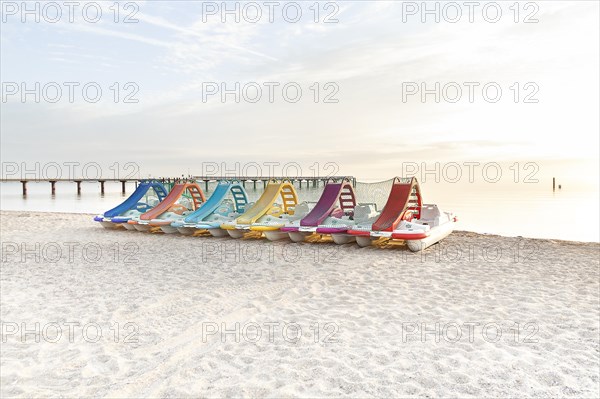 Slide boats on the beach in the morning light