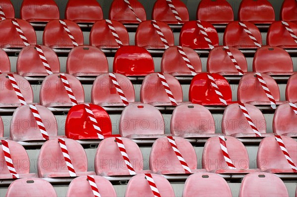 Red seats in Franz Kremer Stadium