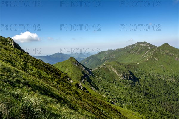 View from the summit of Puy Mary on Cantal mounts