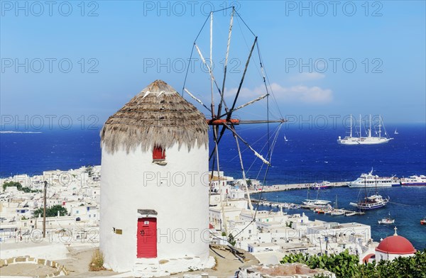 Boni's Windmill overlloking Mykonos Town