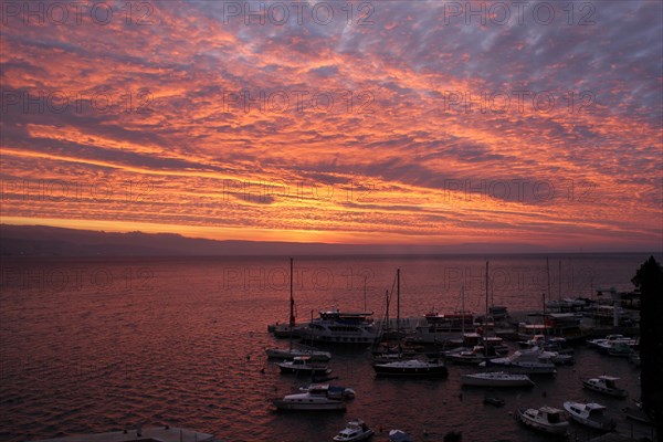 Dawn in the Kvarner Gulf Bay