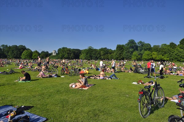 Meadow in the English Garden with Monopteros