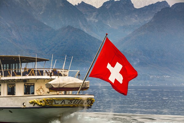 La Suisse Paddle Steamer on lake Geneva