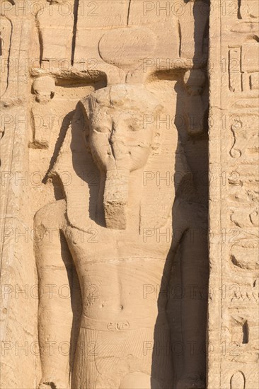 Colossal statue at Hathor temple of queen Nefertari