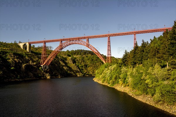 Garabit Viaduct built by Gustav Eiffel over the Truyere river