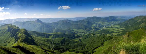 View from the summit of Puy Mary on Cantal mounts