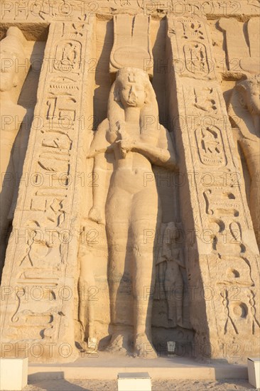 Colossal statue at Hathor temple of queen Nefertari