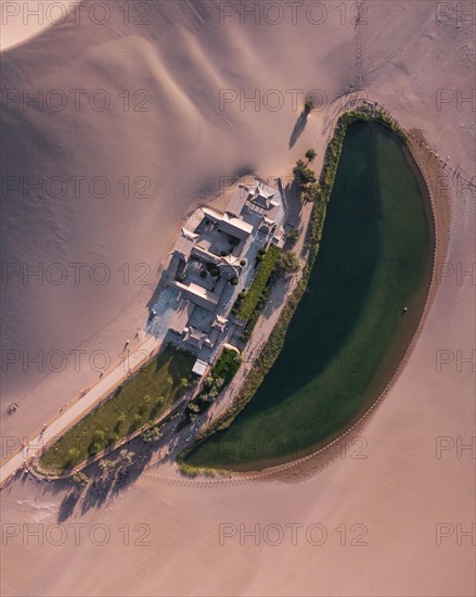 Crescent Moon Pool from the air