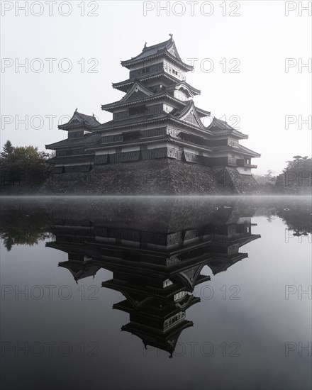 Matsumoto Castle in the fog