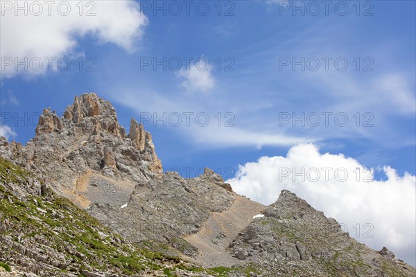 Rock formations and mountain landscape on the Latemar