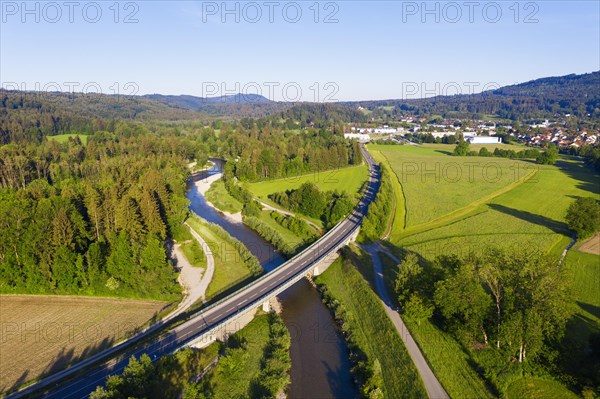 Bridge of the federal road B472 over the river Ammer