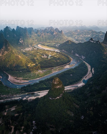 Yangshuo River at sunrise