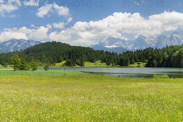 Geroldsee against Karwendel Mountains near Klais