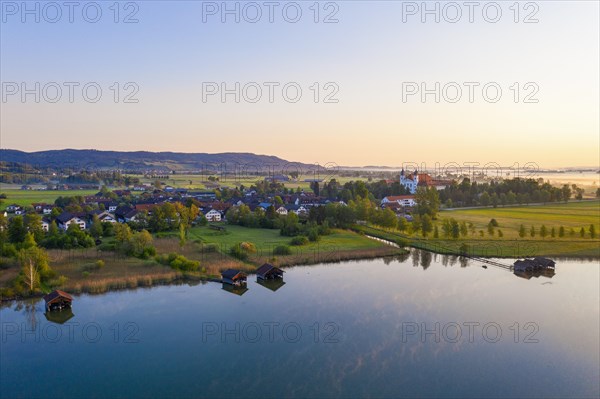 Lake Kochel and Schlehdorf in the morning light