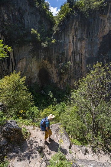 Hikers on trail in the gorge