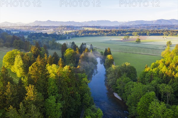 River Ammer between Polling and Peissenberg