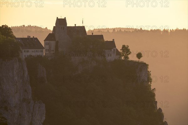 Sunrise at Werenwag Castle in the Upper Danube Valley