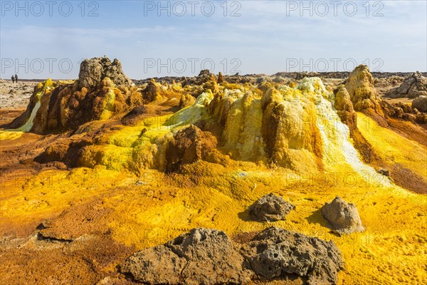 Geothermal area with sulphur deposits