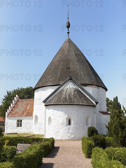 Round church Ny Kirke with cemetery