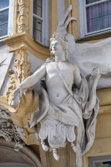 Late baroque facade with sculpture