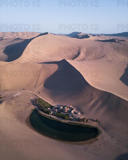 Crescent Moon Pool from the air