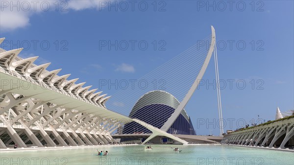 Principe Felipe Science Museum and Puente de l'Assut de l'Or Bridge