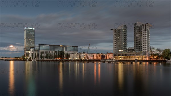 Allianz Tower and the Twin Towers on the Spree River