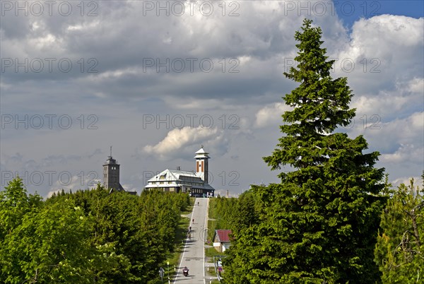 Weather station and Fichtelberg Hotel on the Fichtelberg