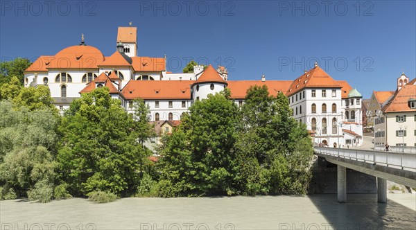 View over the river Lech to St. Mang Monastery and High Castle