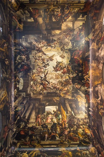 Ceiling painting in church San Pantaleon