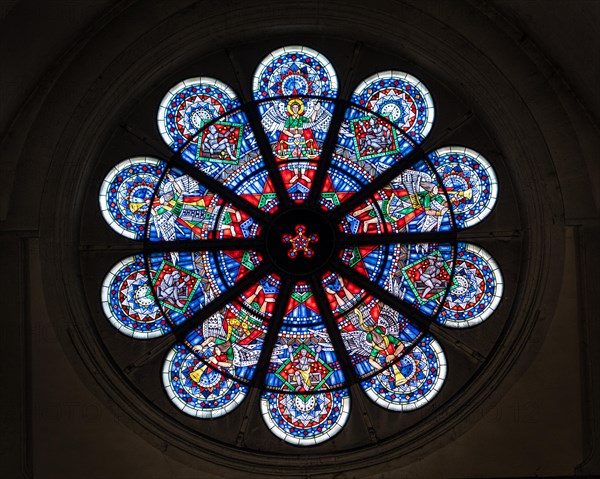 Stained glass window in the cathedral church of St. Blasii