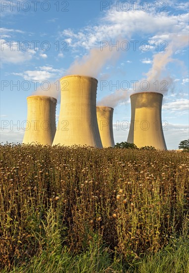 Field and cooling towers of Dukovany Nuclear Power Station