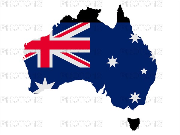 Flag in form form of the geographical country