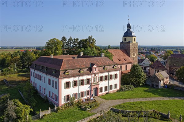 Hallerschloss and Evangelical Lutheran parish church St. Laurentius