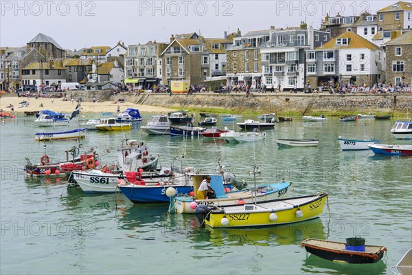 Fishing boats in the picturesque port of St Ives