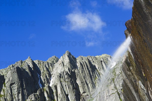 Waterfall on the Gotthard Pass