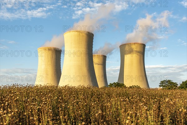 Field and cooling towers of Dukovany Nuclear Power Station