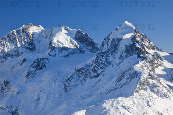 Biancograt with Piz Bernina