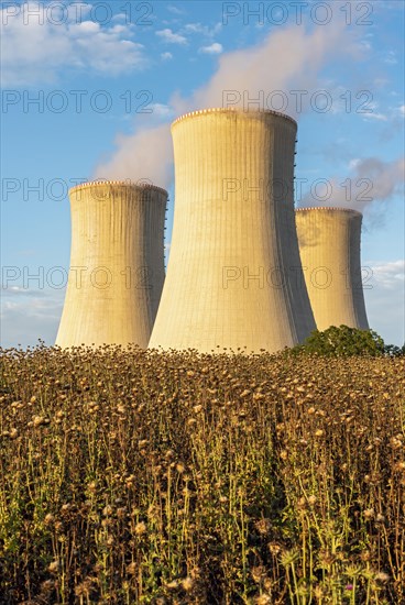 Field and cooling towers of Dukovany Nuclear Power Station