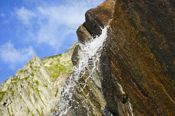 Waterfall on the Gotthard Pass