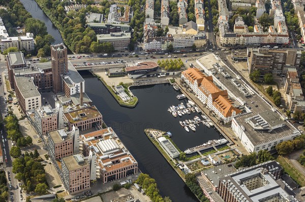 Teltow Canal with Tempelhofer Hafen and Ullsteinhaus