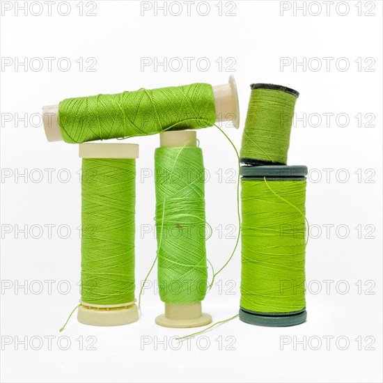 Bobbins on white background