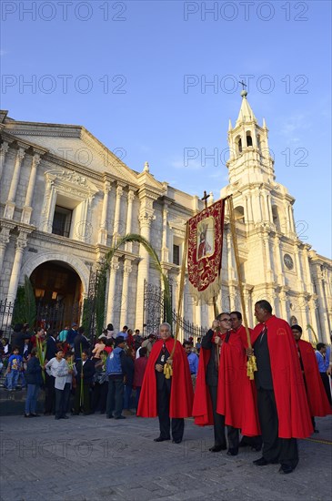 Procession on Palm Sunday at the Plaza de Armas