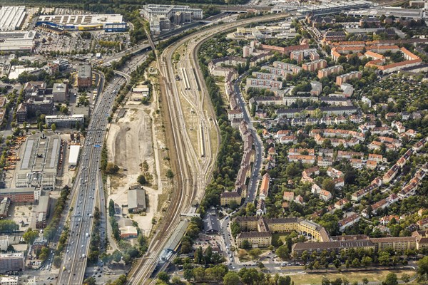 City motorway A 100 through Tempelhof in western direction