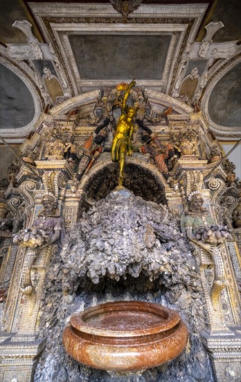 Stalactite fountain with Mercury fountain figure