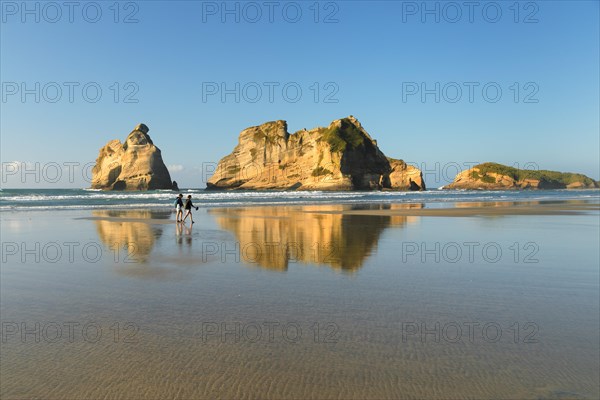 Wharariki Beach at sunset