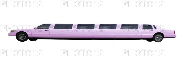 Purple stretch limousine