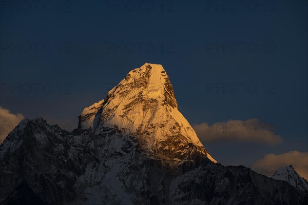 Ama Dablam 6812 m in the evening light