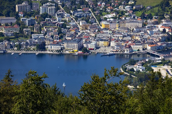 View from the tree top walk to the Lake Traun and Gmunden