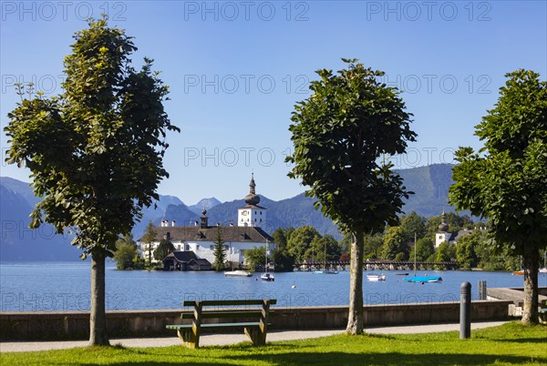 Esplanade with castle Ort in Gmunden